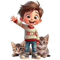 Boys Girls Ugly Sweater Sticker