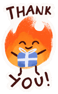 Fire Thank You Sticker by Acts Church