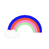 limistic rainbow colors sky cloud Sticker