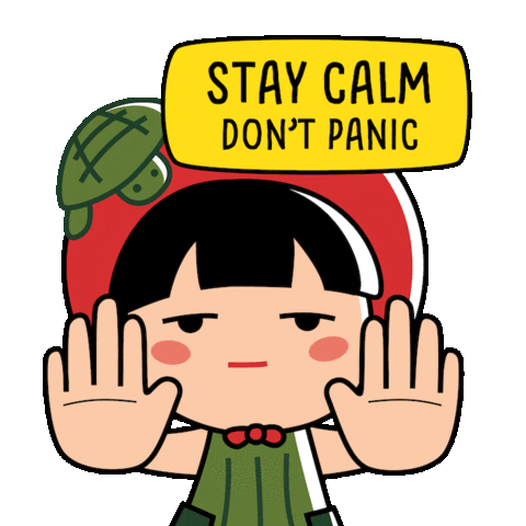 Stay Calm Chill Out Sticker by Ang Ku Kueh Girl and Friends