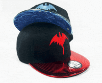 Capichecaps blue red dragon metallic GIF