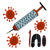 fpdn covid warrior vaccination booster Sticker