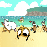buzzfeedanimation summer beach searching where GIF