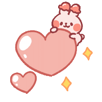 potalele love rabbit strawberry 可愛 Sticker