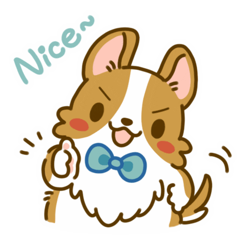 Very Good Puppy Sticker by Lazy Corgi