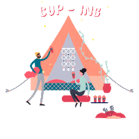 Coffee Camping Sticker by Kaiku Caffè Latte