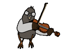 rodsmirage pigeon dove violin viola Sticker
