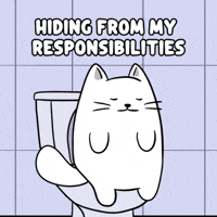 Procrastination Ignoring GIF by MESA My Emotional Support Animal