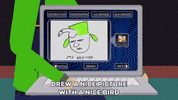 kyle broflovski laptop GIF by South Park 