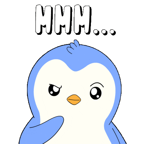Confused Penguin Sticker by Pudgy Penguins
