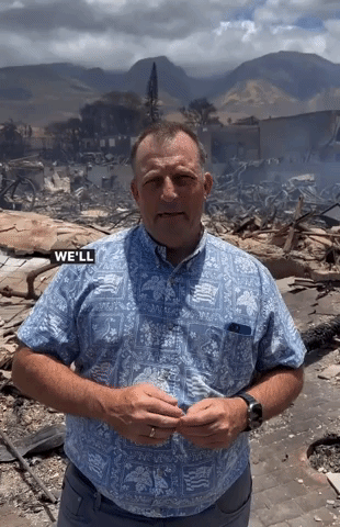 Hawaii Governor Josh Green Visits Destroyed Town