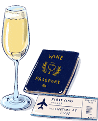 rebelschoolofwine wine passport winetravel rebelschoolofwine Sticker