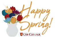 Happy Flowers Sticker by Coe College
