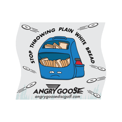 angrydiscs giphygifmaker disc golf discgolf angry goose Sticker
