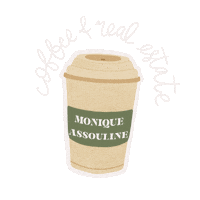 Cup Of Coffee Sticker by Monique Assouline