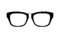 glasses nerdot Sticker