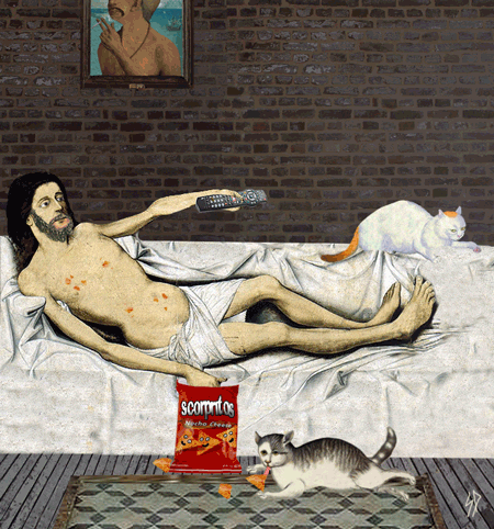 couch potato art GIF by Scorpion Dagger