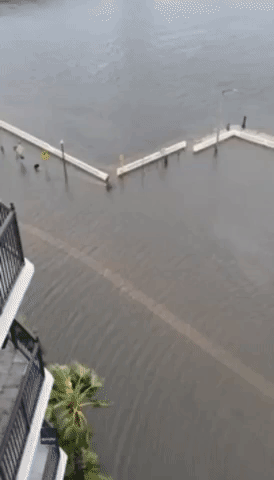 Florida Man Cycles Through Hurricane Idalia Flood Waters