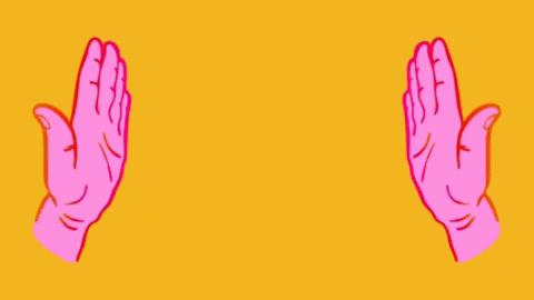 High Five Pink GIF by Jef Caine