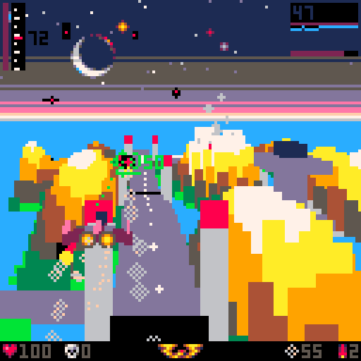 chiptune voxel shmup pico8 GIF