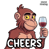 Cheers Wine Sticker by VeeFriends