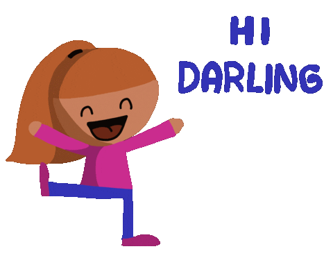 Hallo Hello Darling Sticker by Minka Comics