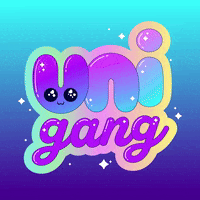 foxfamnft kawaii typography sparkle unicorn GIF