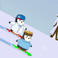 Snowboarding On My Way GIF by Pudgy Penguins