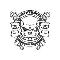 Skull Deathgrip Sticker by Kryptonite Products