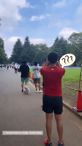 Giant Floating Head Takes Off From Tokyo Park