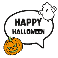 Halloween Ghost Sticker by SHEEPWORLD AG