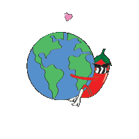 Chili Pepper Earth Sticker