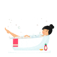 pfisterlatam chill relax bubbles bath Sticker