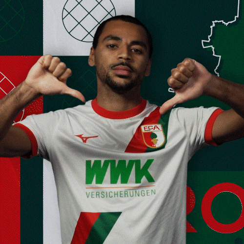 Football Thumbs Down GIF by FC Augsburg 1907