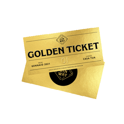 TheGinWay gin golden ticket goldenticket ginbox Sticker