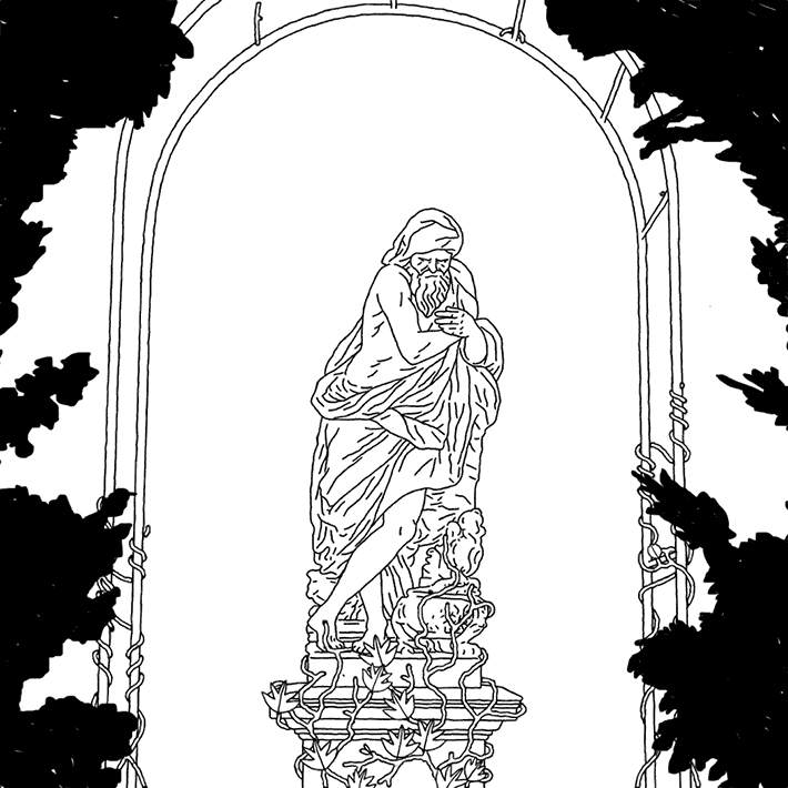 geriko art animation black and white statue GIF