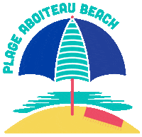 Ocean Parasol Sticker by Plage Aboiteau Beach