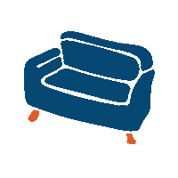 thekilnco office sofa coworking work space Sticker