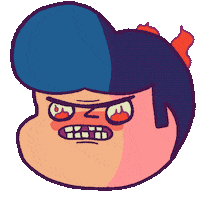 Angry Fire Sticker