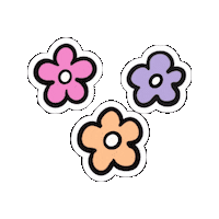 Pink Flowers Sticker by LITTLE SHARK AND CO.