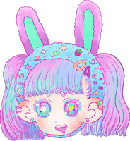 yokaisekai kawaii sweet bunny rabbit Sticker
