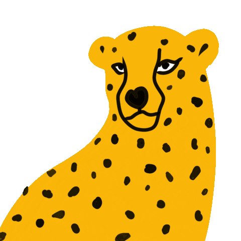 Neddiana colorful gif artist cheetah neddiana Sticker