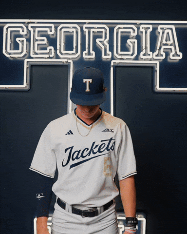 Georgia Tech Baseball GIF by Georgia Tech Yellow Jackets