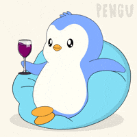 Wine Relaxing GIF by Pudgy Penguins