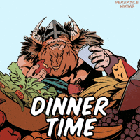 Dinner Viking GIF by VeeFriends