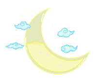Night Sky Moon Sticker