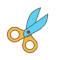 Boooooooooooom art school cut scissors Sticker