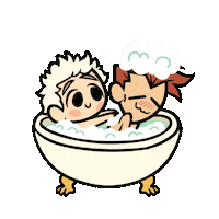 Bathing Good Omens Sticker by Kyra