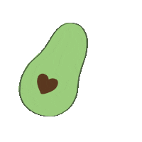 coffeeluver23 love heart avocado cuddle Sticker