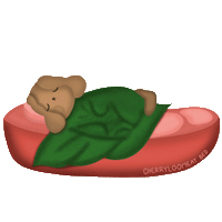 Sleepy Puppy Sticker